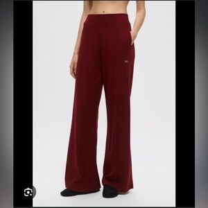 ALO Yoga Ribed Take Comfort Wide Leg Pants